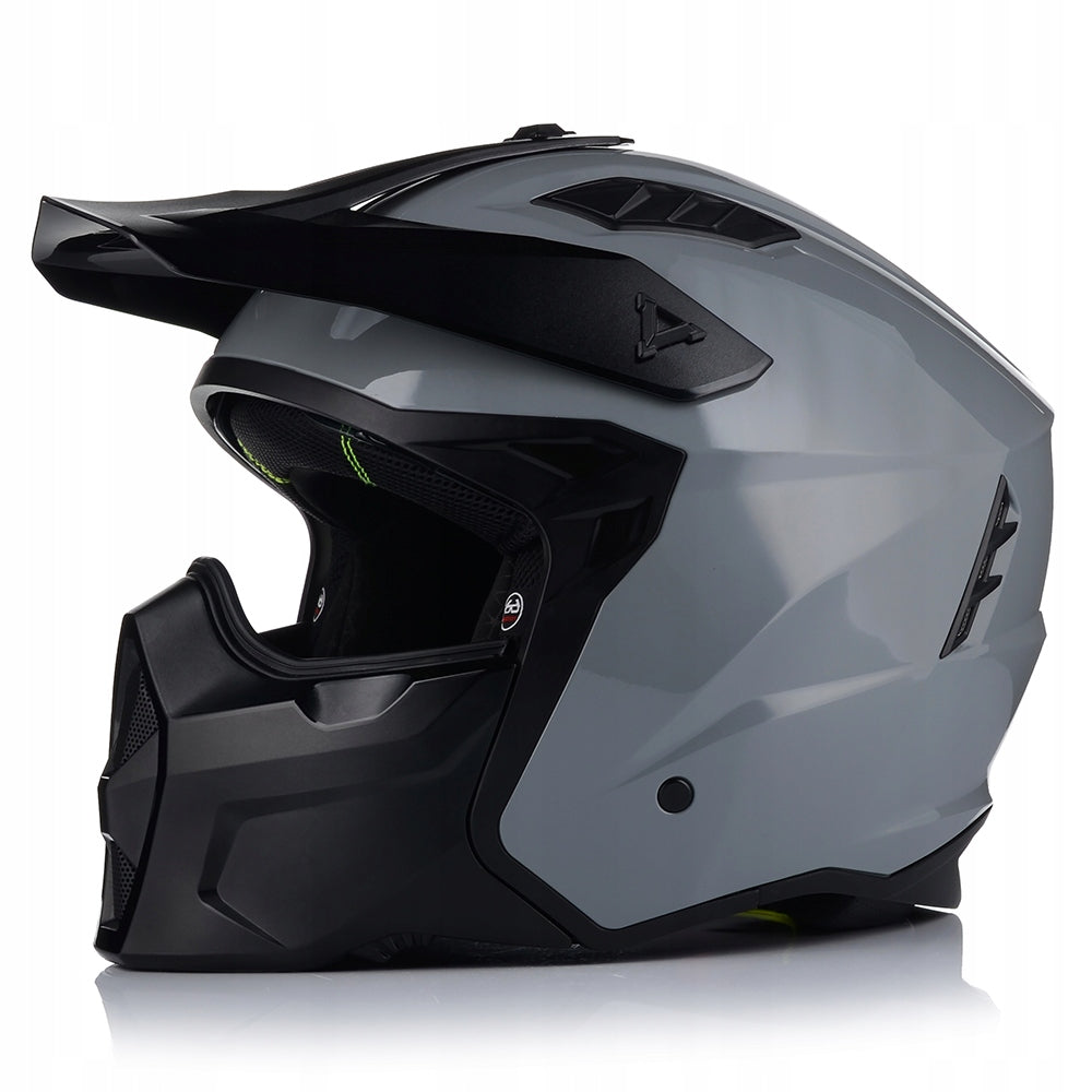 MOTORCYCLE HELMET 4in1 VITO PREDATOR GREY DETACHABLE JAW + VISOR + BLEND Manufacturer's catalog number 1324L