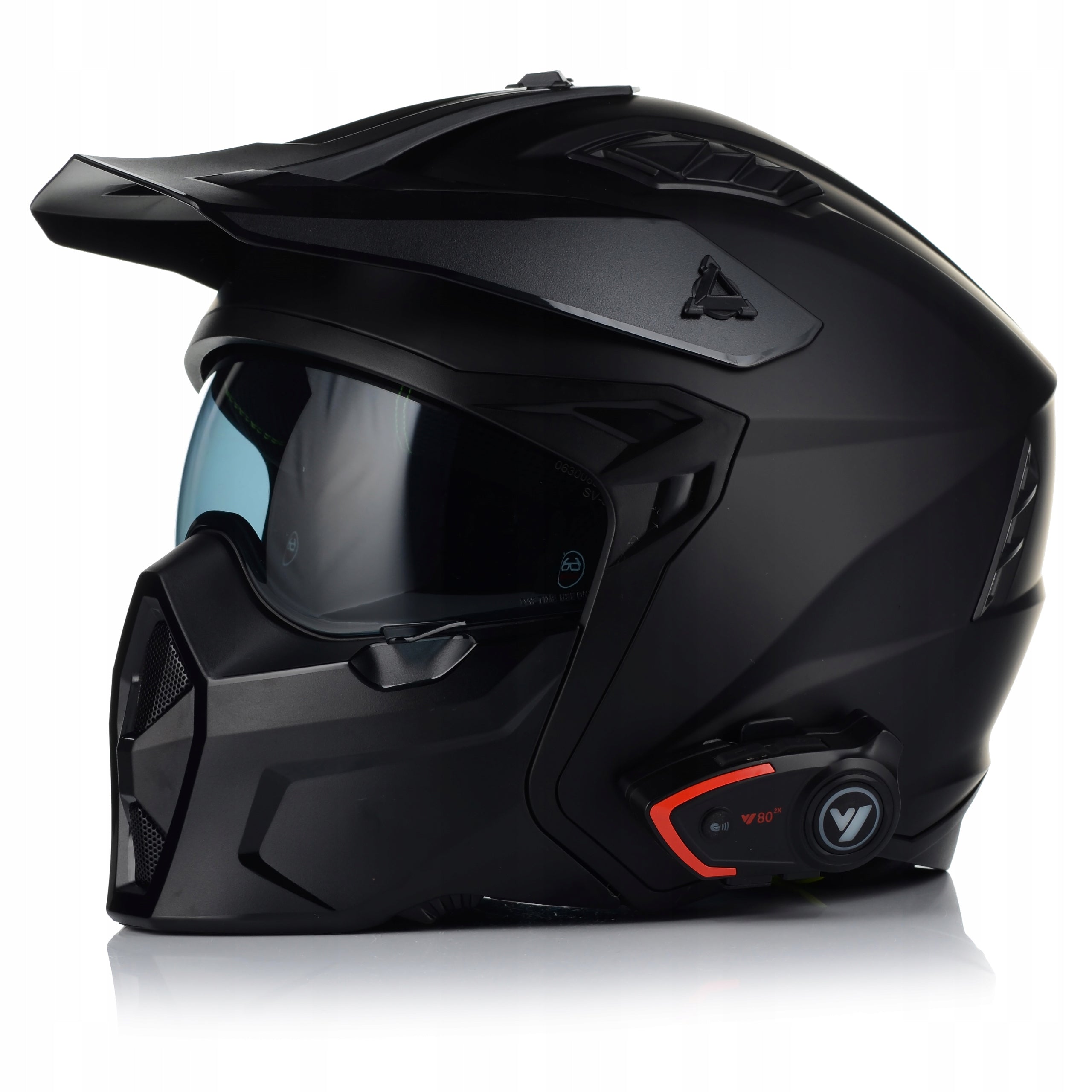 MOTORCYCLE HELMET 4in1 VITO PREDATOR MATT DETACHABLE JAW + VISOR +2xBLENDA Packaging status original
