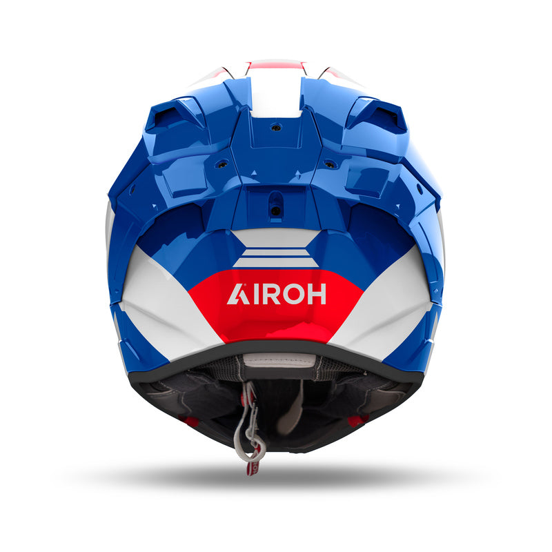 MOTORCYCLE HELMET AIROH GP800 COMPETITION BLUE RED GLOSS S Size S