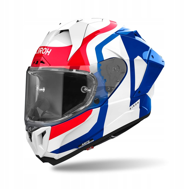 MOTORCYCLE HELMET AIROH GP800 COMPETITION BLUE RED GLOSS S