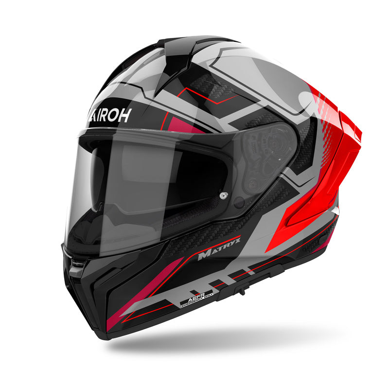 MOTORCYCLE HELMET AIROH MATRYX ROCKET RED GLOSS XS