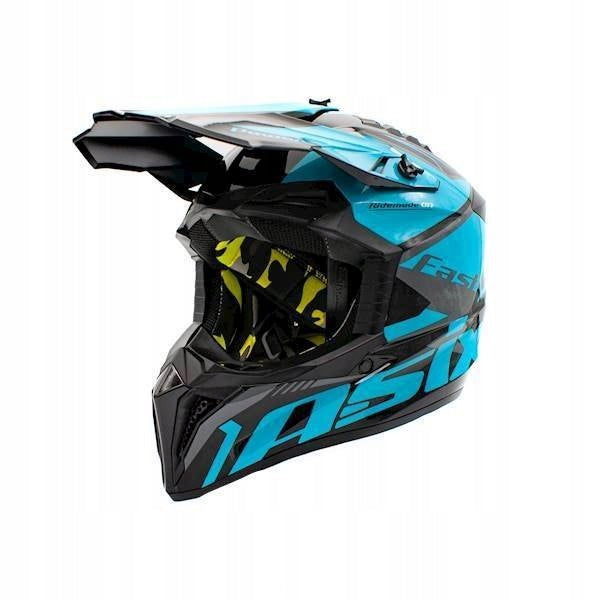 MOTORCYCLE HELMET ASIX JUNIOR CHILDREN'S CROSS ATV ENDURO TURQUOISE M