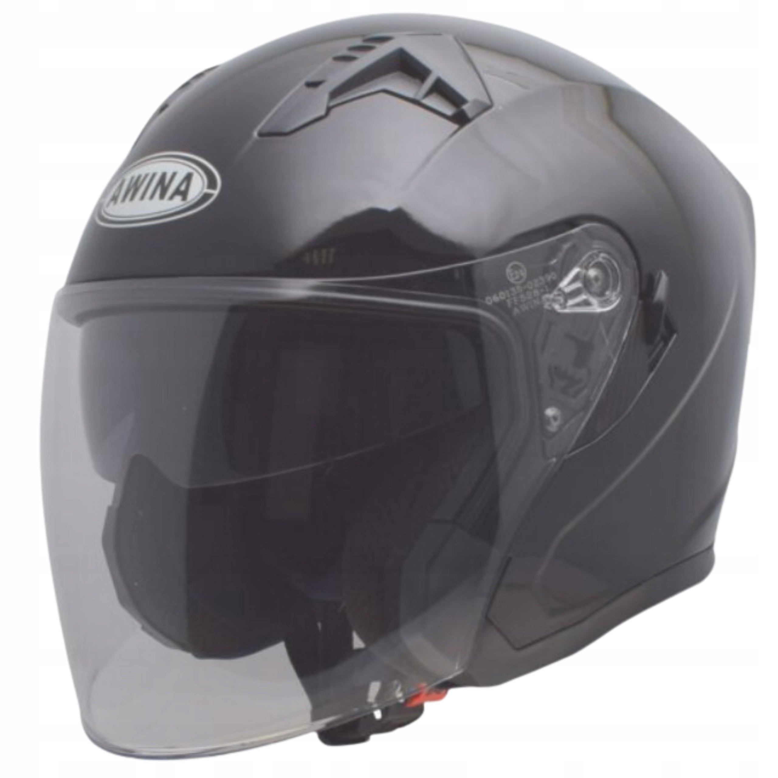 MOTORCYCLE HELMET AWINA SIZE. L JK528 Black Open Jet Blenda ECE22R06 Manufacturer's catalog number AJ0025