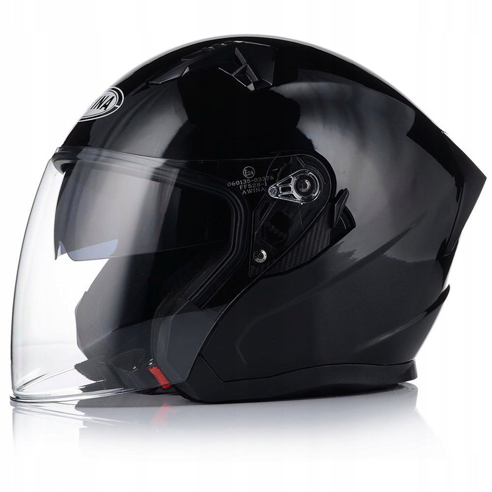 MOTORCYCLE HELMET AWINA SIZE. L JK528 Black Open Jet Blenda ECE22R06