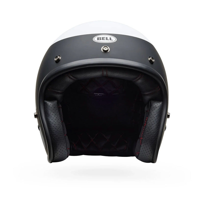 MOTORCYCLE HELMET BELL CUSTOM 500 PARLOR MATTE BLACK WHITE (M) Manufacturer Bell