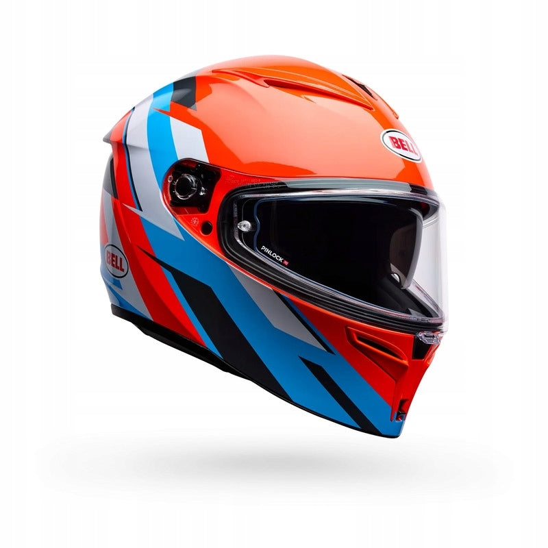 MOTORCYCLE HELMET BELL LITHIUM NOVA ORANGE BLUE (S) Size S