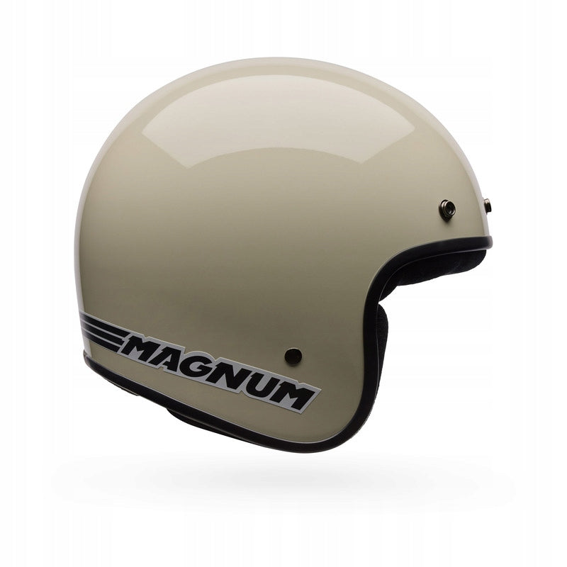 MOTORCYCLE HELMET BELL MAGNUM SOLID VINTAGE WHITE XL