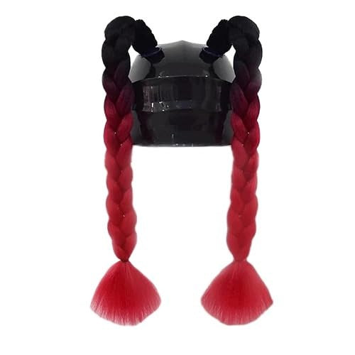 MOTORCYCLE HELMET BRAIDS HORSE TAIL WITH SUCTION CUP 2 PCS. decoration Brand no brand