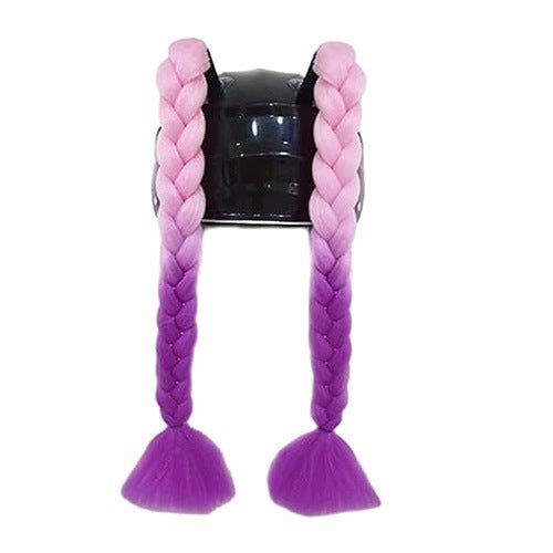 MOTORCYCLE HELMET BRAIDS HORSE TAIL WITH SUCTION CUP FOR MOTORCYCLIST 2