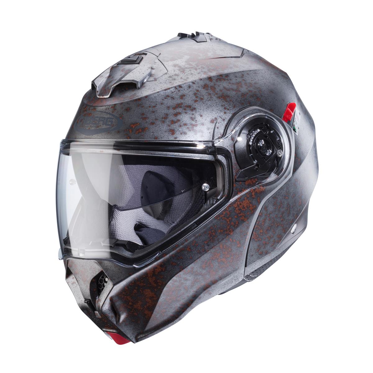 MOTORCYCLE HELMET CABERG DUKE EVO MOVE GREY RUSTY JAW PINLOCK BLEND