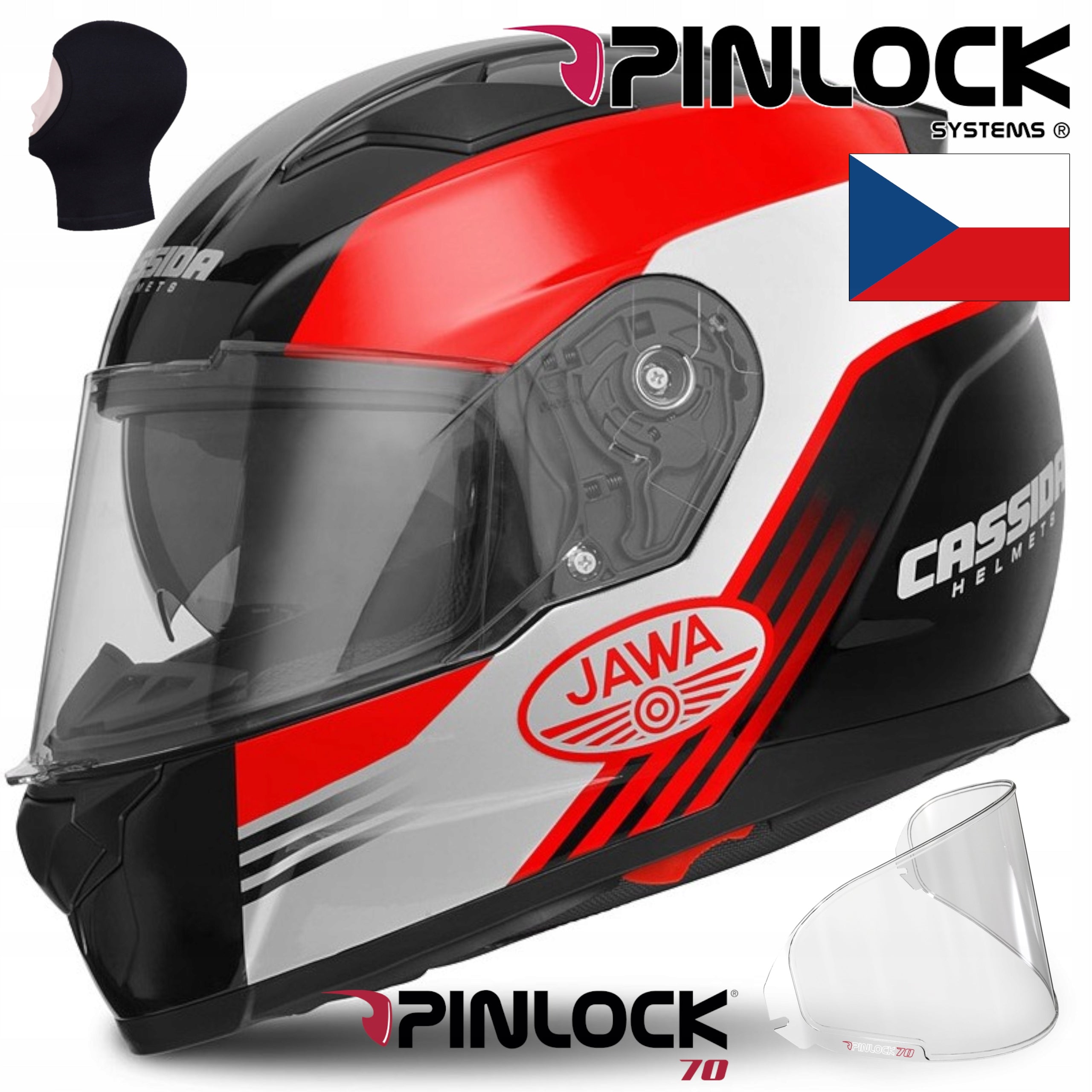 MOTORCYCLE HELMET CASSIDA JAWA BLENDA + PINLOCK 70