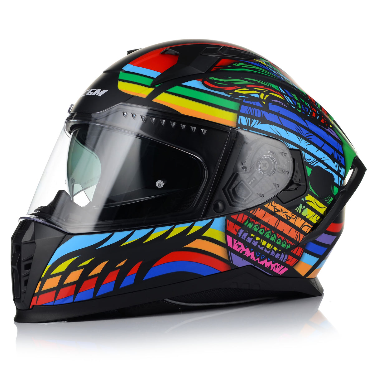 MOTORCYCLE HELMET CGM 311A BLAST SKULL MATT ECER 22.06 + BLEND + ANTIFOG Manufacturer CGM