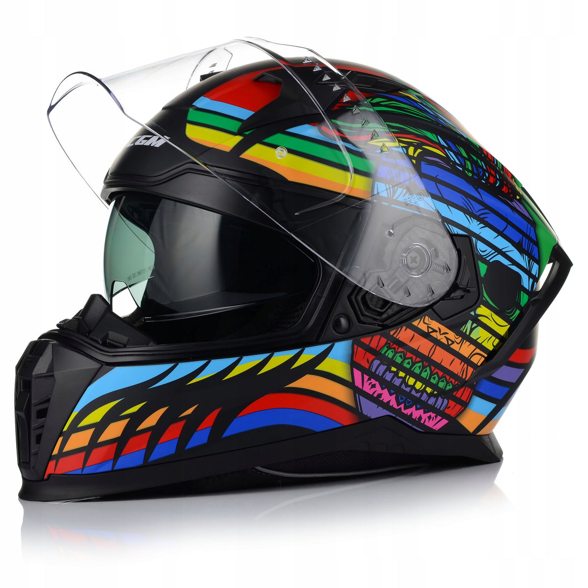 MOTORCYCLE HELMET CGM 311A BLAST SKULL MATT ECER 22.06 + BLEND + ANTIFOG Packaging status original