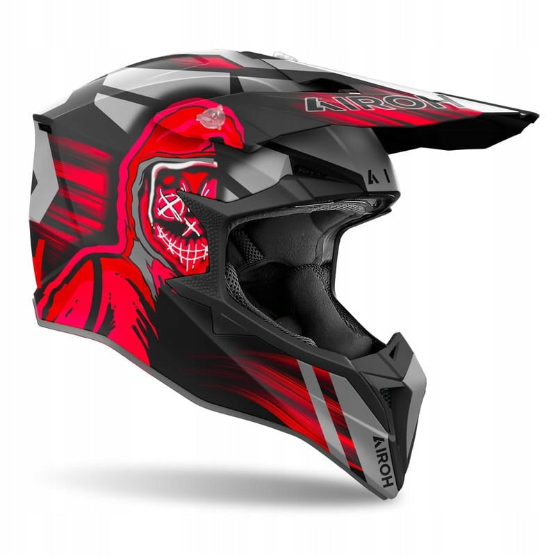 MOTORCYCLE HELMET CROSS ENDURO AIROH WRAAAP CYBER RED MAT RED MATT Packaging status original