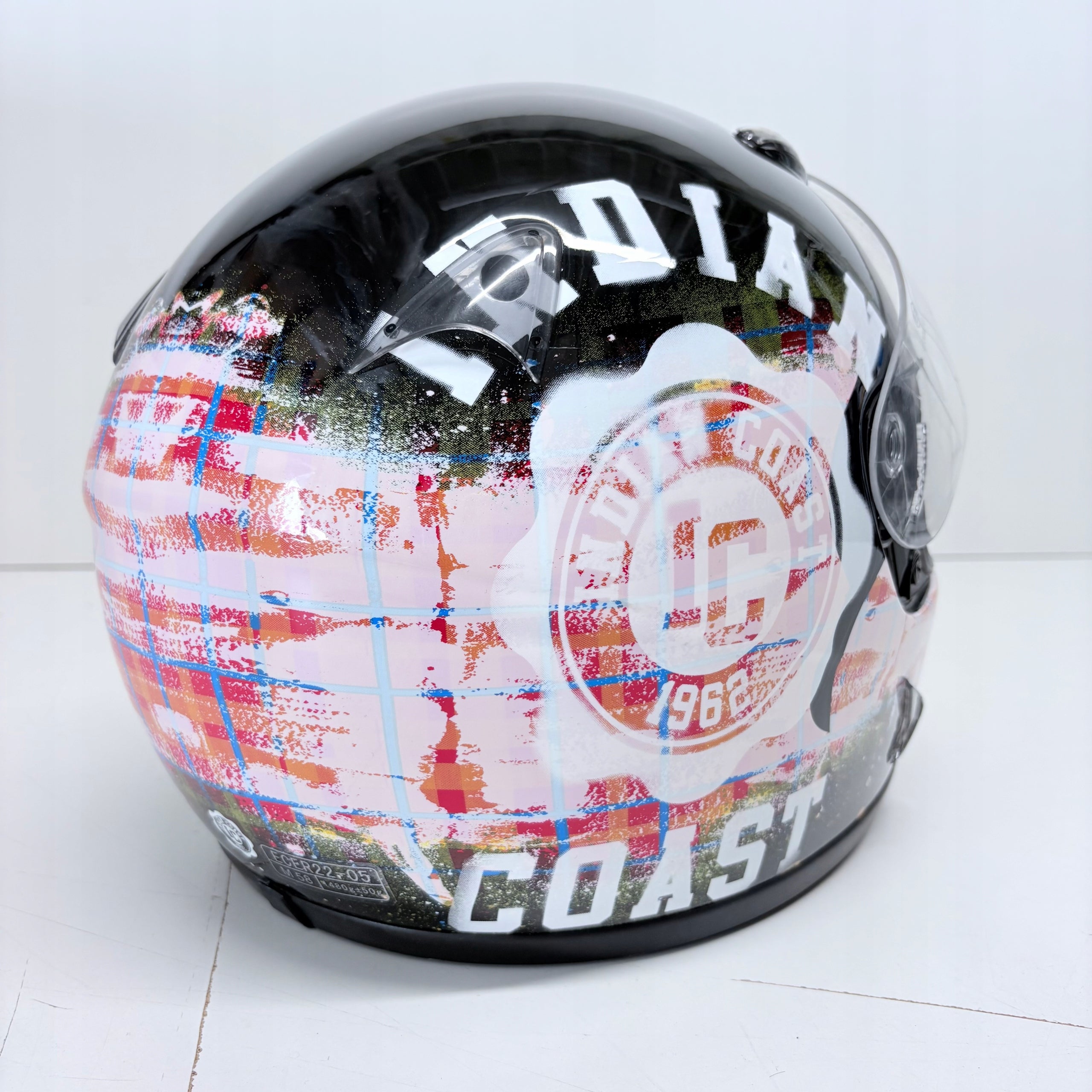 MOTORCYCLE HELMET DESIGNER ros. S INDIAN COAST Size M