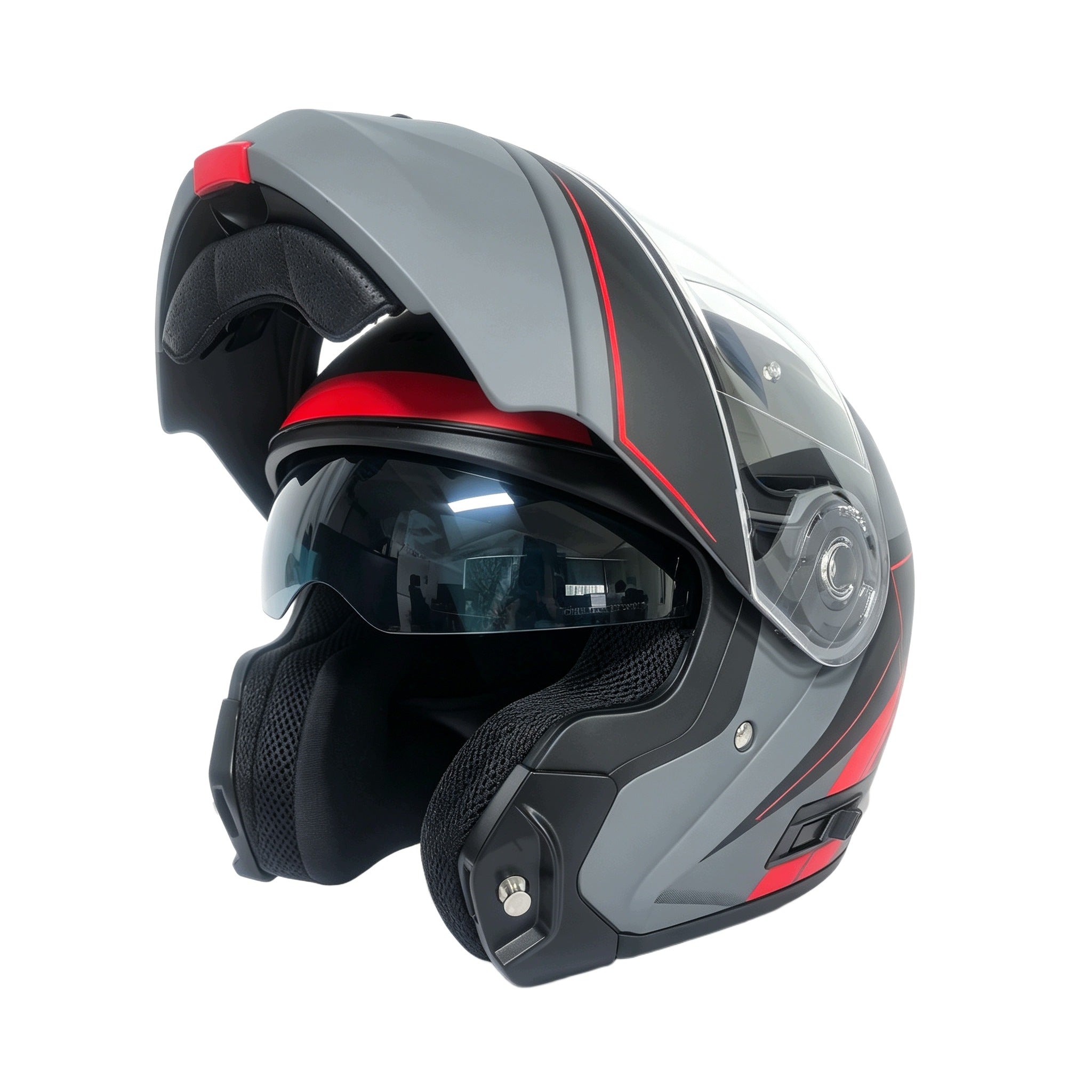 MOTORCYCLE HELMET ECE FIBERGLASS MODULAR HELMET SIZE XL (61-62CM)