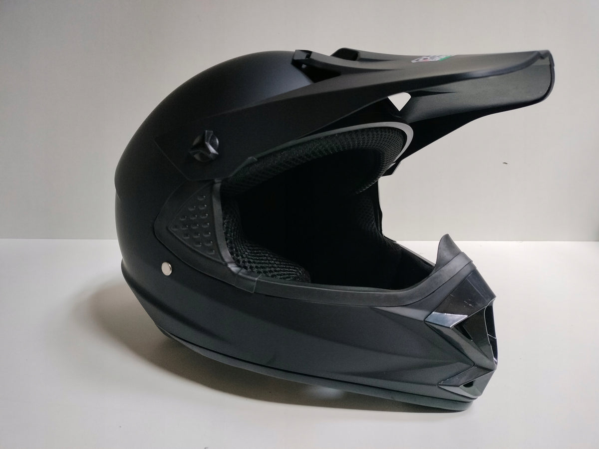 MOTORCYCLE HELMET FOR CROSS QUADA MOTOR LIGHTWEIGHT BLACK 58-60cm head circumference Manufacturer's catalog number KASK MŁODZIEŻOWY