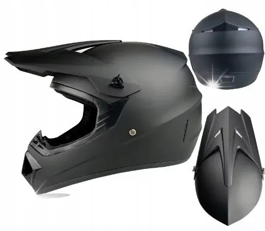 MOTORCYCLE HELMET FOR CROSS QUADA MOTOR LIGHTWEIGHT BLACK 58-60cm head circumference