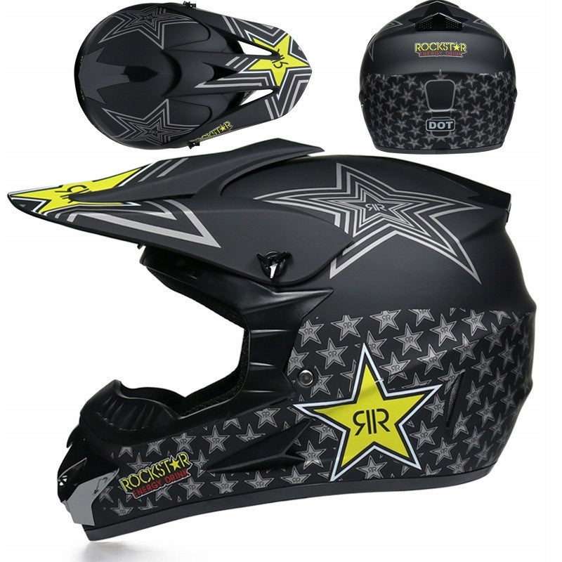 MOTORCYCLE HELMET FOR MOTOR CROSS QUADA ROCKSTAR b/cz r.XL Packaging status original