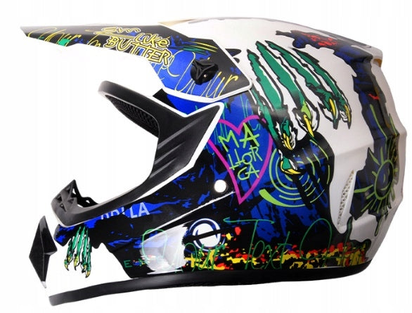 MOTORCYCLE HELMET FOR MOTORCYCLE CROSS QUAD GRAFFITI b/cz r.XL Manufacturer no brand