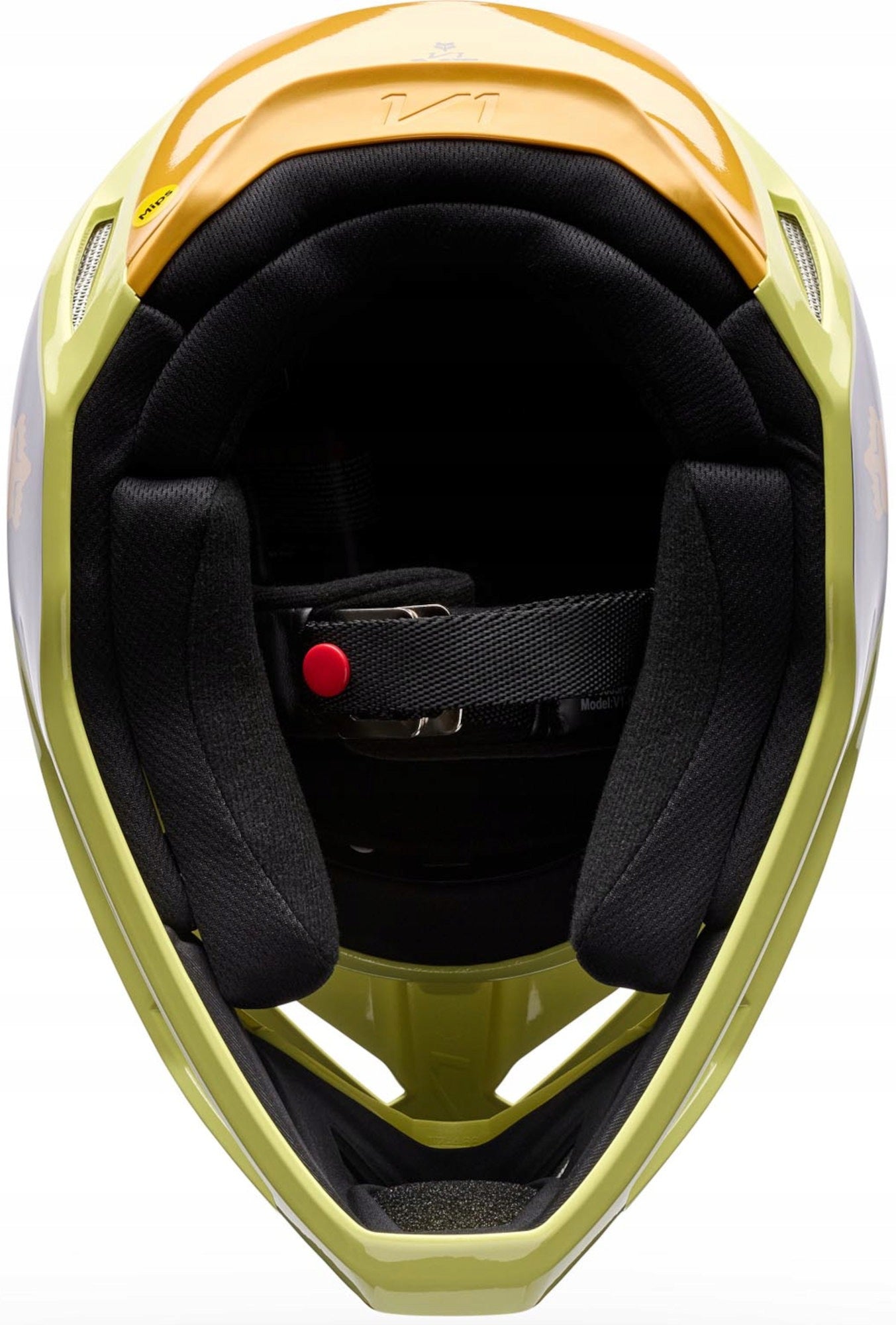 MOTORCYCLE HELMET FOX V1 IMAGE PRINT PURPLE YELLOW M European type approval ECE R22-06