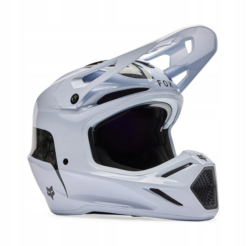 MOTORCYCLE HELMET FOX V3 RS FRACTURE WHITE (L) Size L