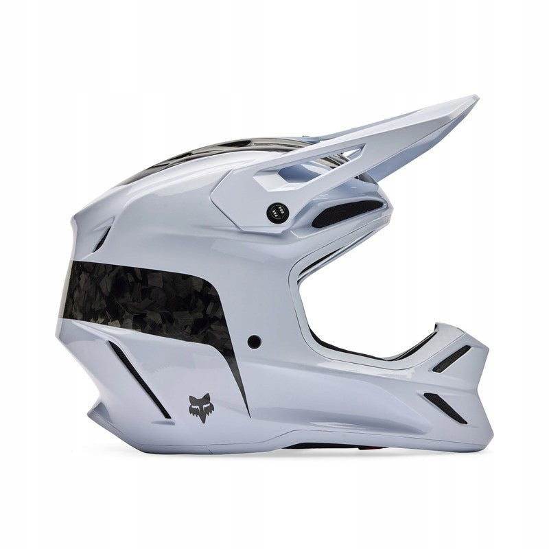 MOTORCYCLE HELMET FOX V3 RS FRACTURE WHITE (L)