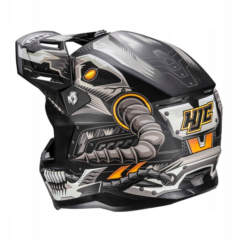 MOTORCYCLE HELMET HJC C50 MECHA BEAST BLACK GREY M Size M