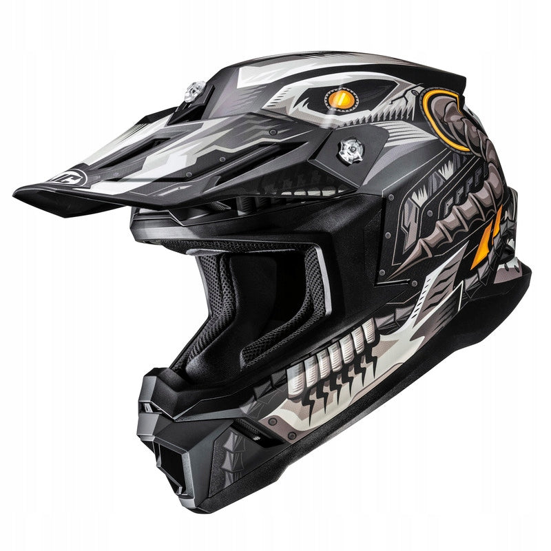 MOTORCYCLE HELMET HJC C50 MECHA BEAST BLACK GREY M
