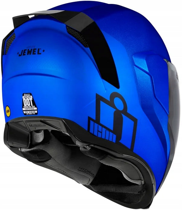 MOTORCYCLE HELMET ICON AIRFLITE JEWEL BLUE r.XXL FREEBIES Manufacturer's catalog number 0101155515