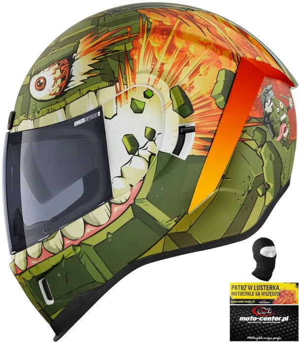 MOTORCYCLE HELMET ICON AIRFORM GRENADIER ECE DOT 3xGRATIS r.L