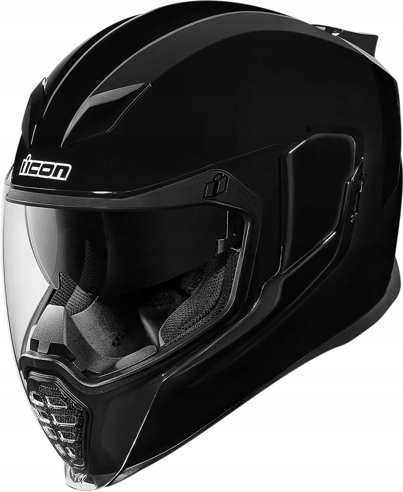 MOTORCYCLE HELMET ICON AIRLITE SOLID BLACK R. M