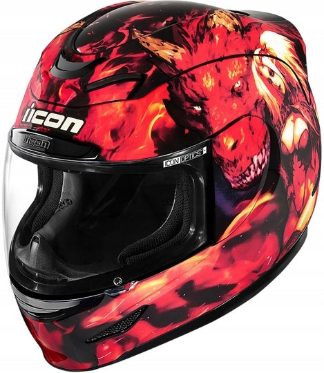 MOTORCYCLE HELMET ICON AIRMADA AZRAEL RED DOT ECE 22.05 FREEBIES r.S Manufacturer's catalog number 010113059