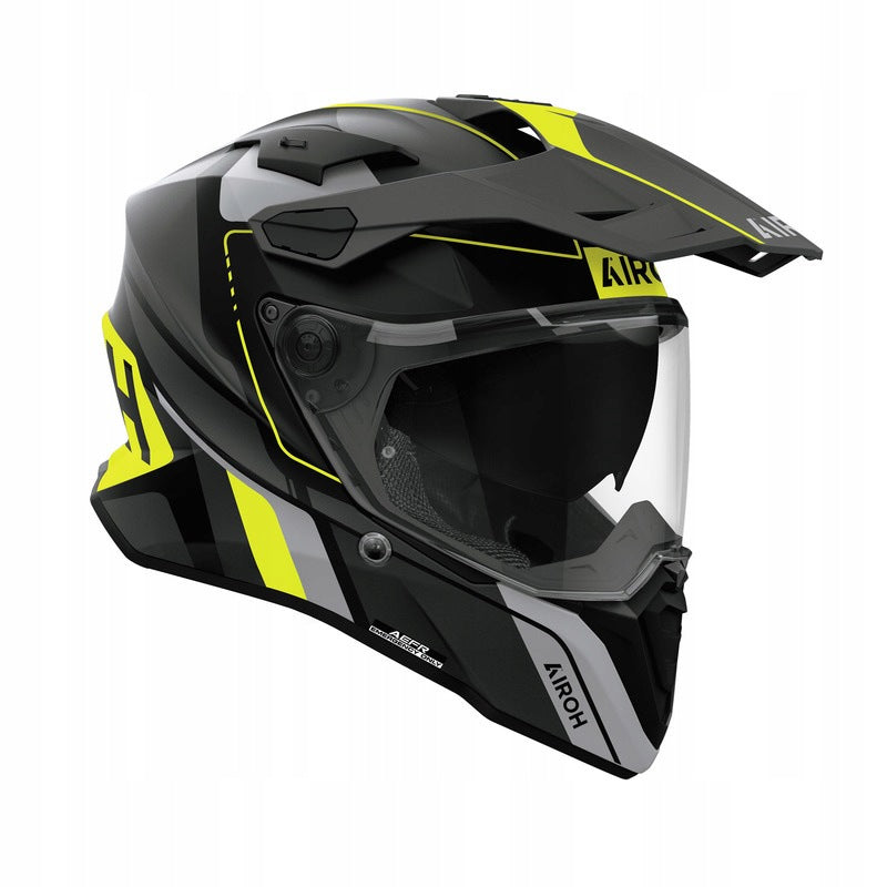 MOTORCYCLE HELMET INTEGRAL AIROH COMMANDER 2 SKIP YELLOW MATT L Size L
