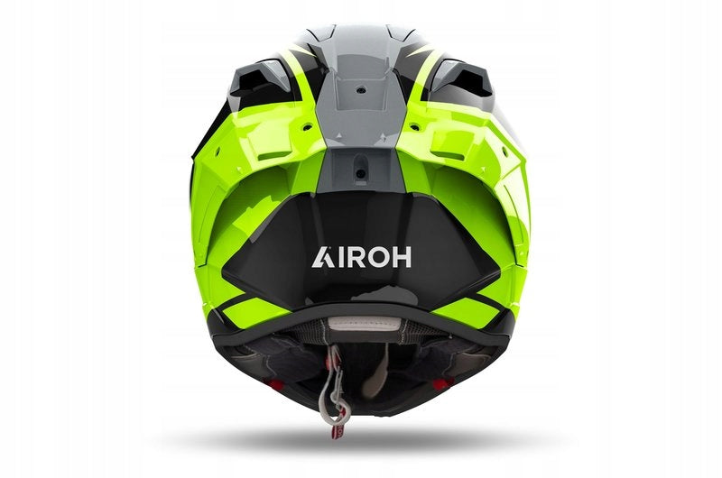 MOTORCYCLE HELMET INTEGRAL AIROH GP 800 MASTER YELLOW GLOSS M DOT certificate no
