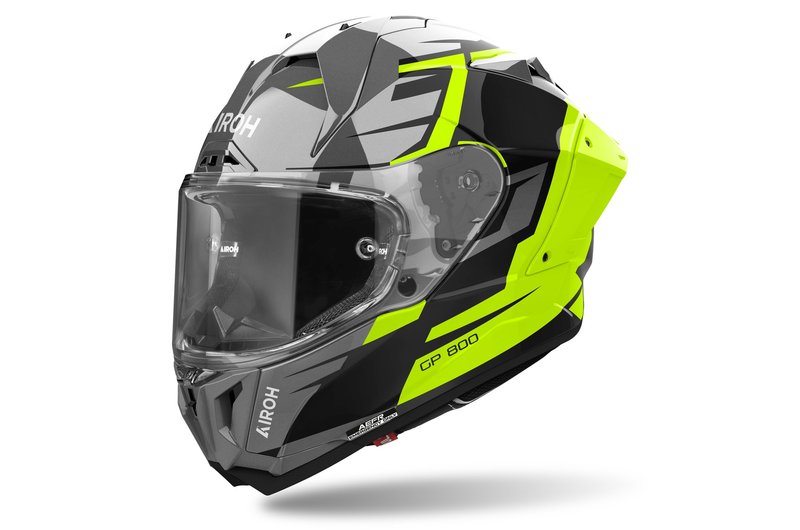 MOTORCYCLE HELMET INTEGRAL AIROH GP 800 MASTER YELLOW GLOSS M