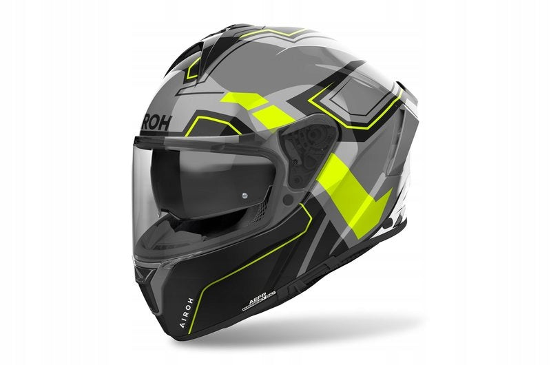 MOTORCYCLE HELMET INTEGRAL AIROH SPARK 2 DART YELLOW GLOSS GREY M