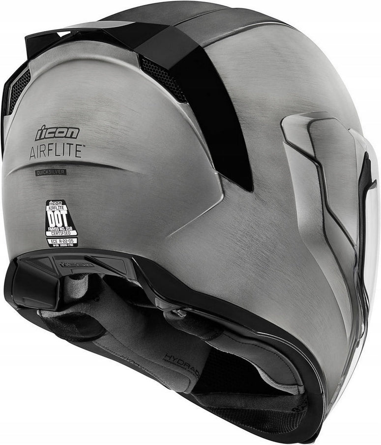 MOTORCYCLE HELMET INTEGRAL ICON AIRFLITE QUICK SILVER DOT r. S 3xGRATIS Manufacturer's catalog number 0101-10841