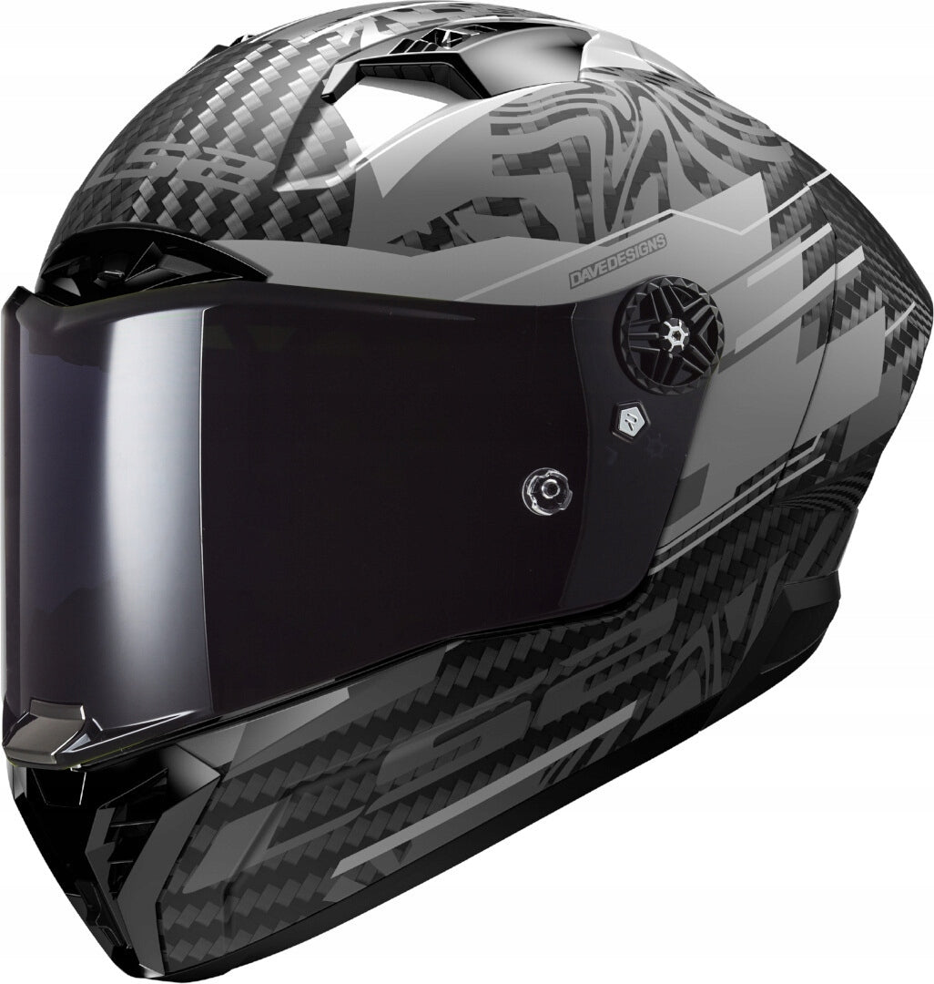 MOTORCYCLE HELMET INTEGRAL LS2 FF805 THUNDER GP AERO POLAR BLACK GREY L
