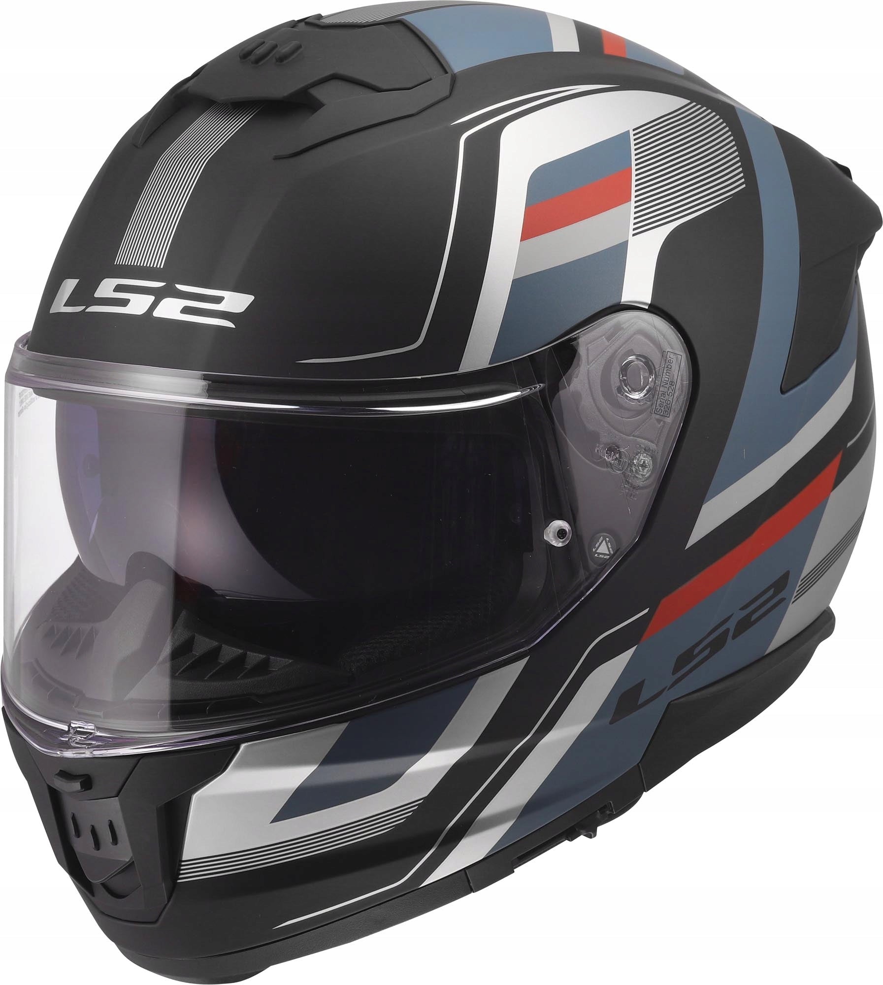 MOTORCYCLE HELMET INTEGRAL LS2 FF808 STREAM II VINTAGE BLACK PETROL XS