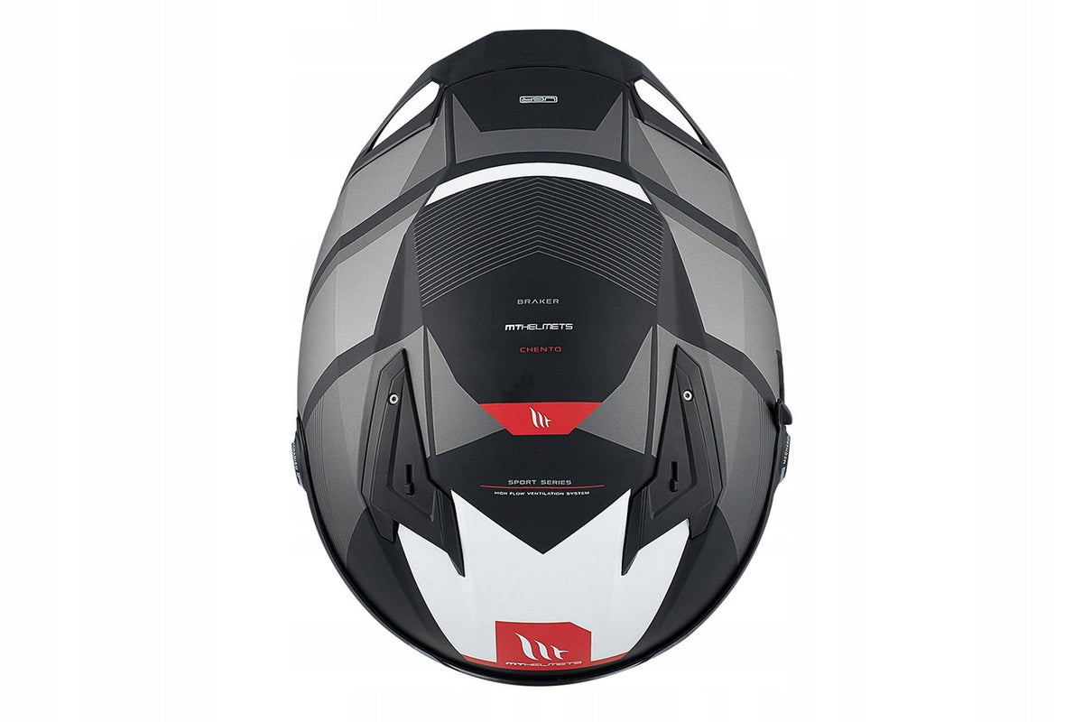 MOTORCYCLE HELMET INTEGRAL MT BRAKER SV CHENTO B0 BLACK GREY MATT Packaging status original