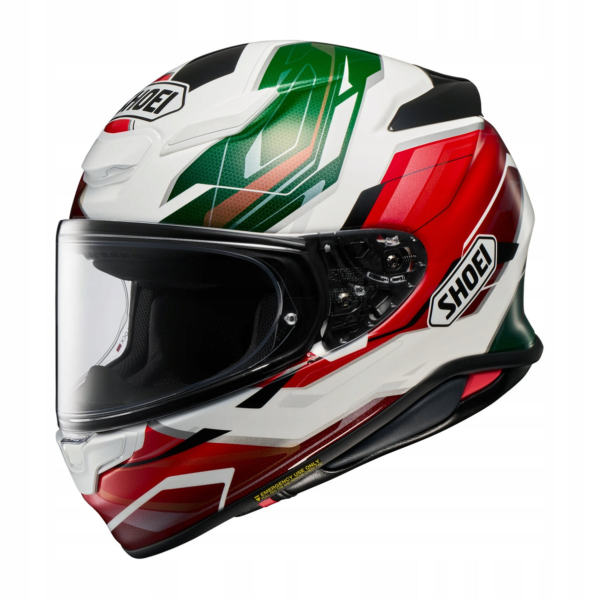 MOTORCYCLE HELMET INTEGRAL SHOEI NXR2 CAPRICCIO TC-11 GREEN/RED PINLOCK M