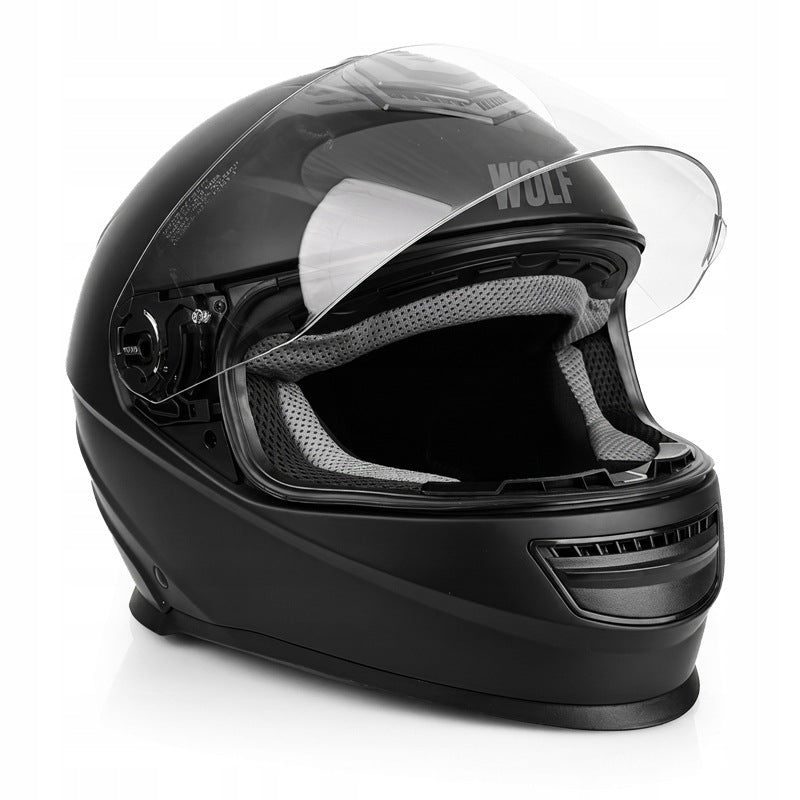 MOTORCYCLE HELMET INTEGRAL WOLF ECLIPSE BLACK MAT M Size M