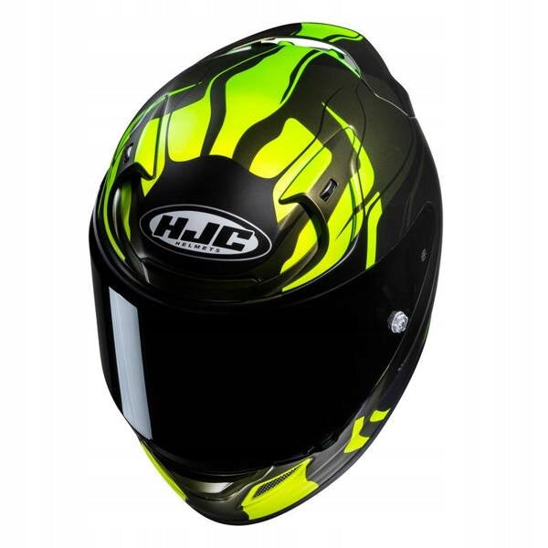 MOTORCYCLE HELMET INTEGRATED HJC RPHA12 AVALANCHE YELLOW BLACK Packaging status original