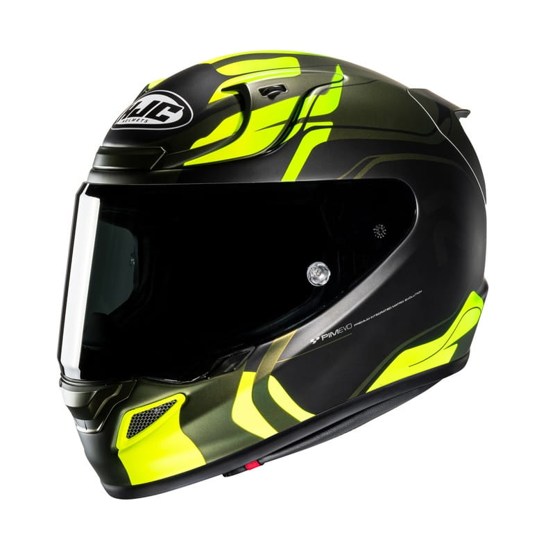 MOTORCYCLE HELMET INTEGRATED HJC RPHA12 AVALANCHE YELLOW BLACK