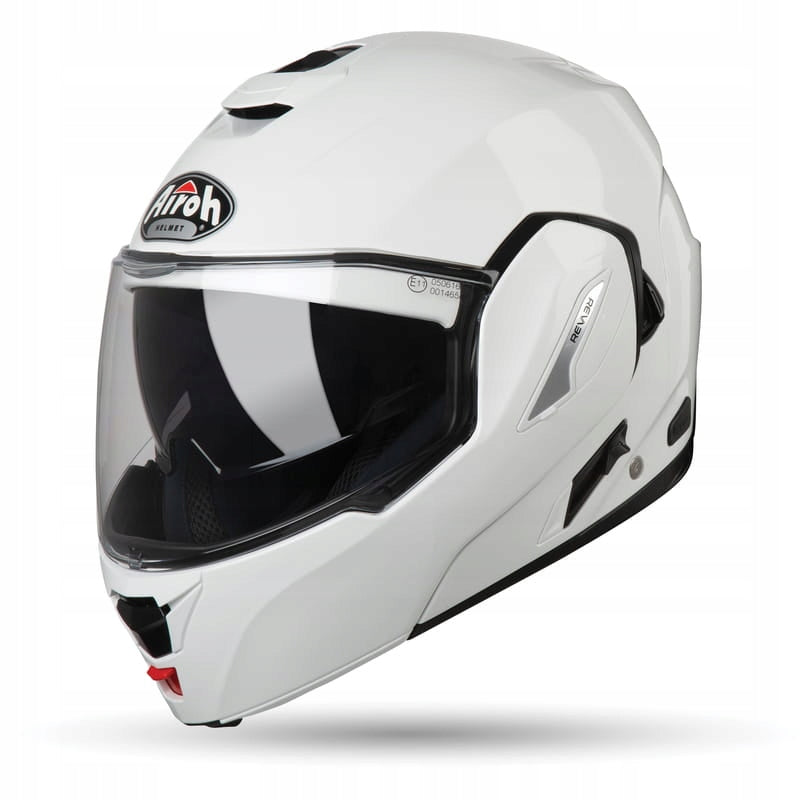 MOTORCYCLE HELMET JAW MODULAR AIROH REV 19 COLOR WHITE GLOSS
