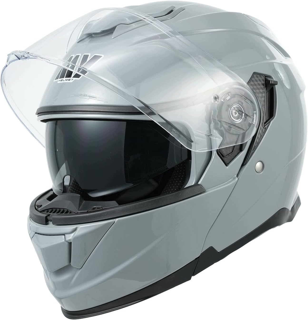 MOTORCYCLE HELMET JAW MODULAR MY 935 DOUBLE VISOR GREY M Size M
