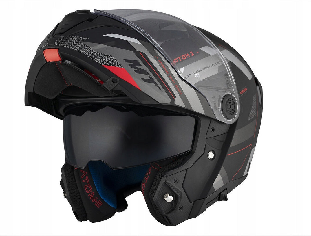 MOTORCYCLE HELMET JAW MT HELMETS ATOM 2 SV BAST D5 BLACK WHITE MAT Packaging status original