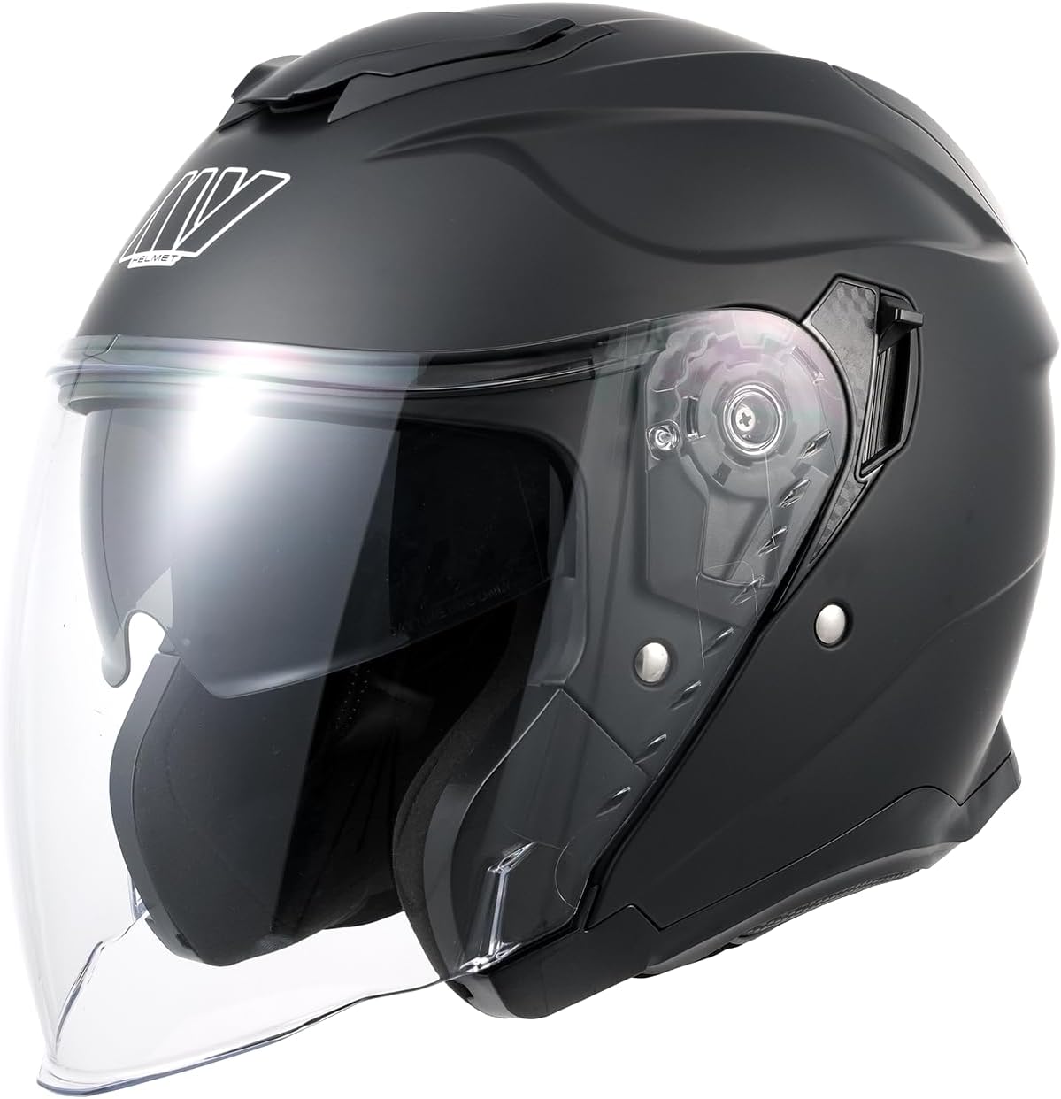 MOTORCYCLE HELMET JET MY 835 DOUBLE VISOR BLACK MATT UNISEX XXL Packaging status original