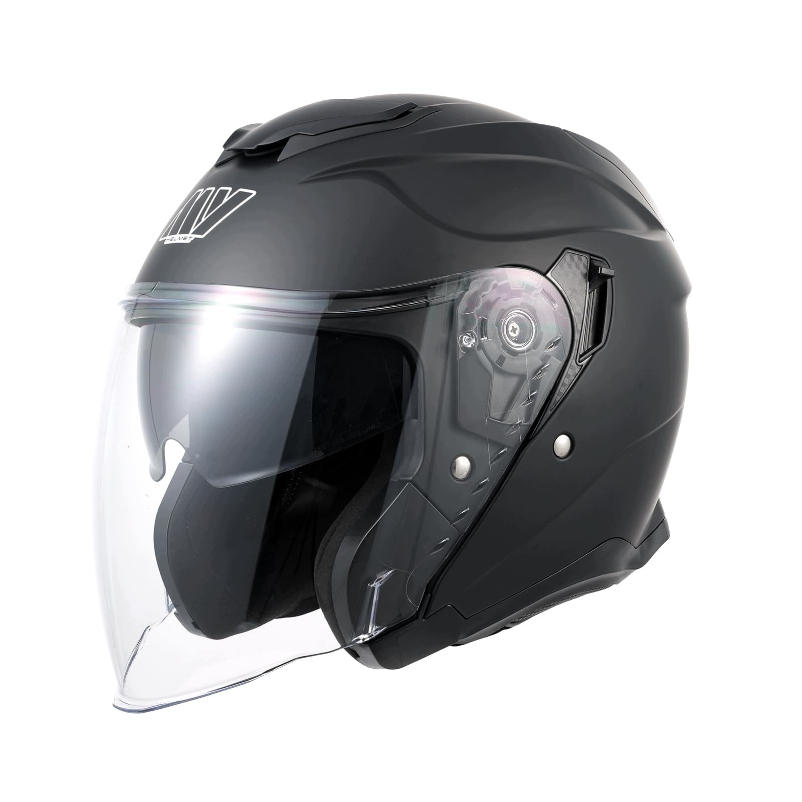 MOTORCYCLE HELMET JET MY 835 DOUBLE VISOR BLACK MATT UNISEX XXL